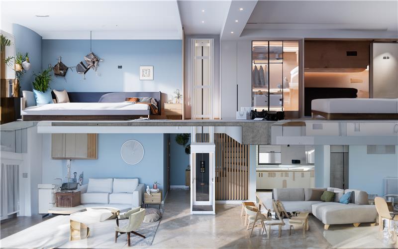 Ascenda, Lift Rumah 2 Lantai 